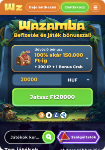 Wazamba Casino mobile app screenshot