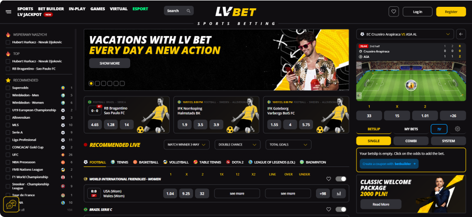 Lvbet Casino desktop screenshot