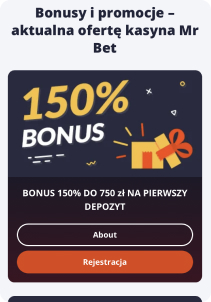 MrBet casino mobile screen welcome bonus