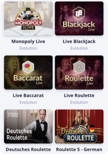MrBet casino mobile screen live games