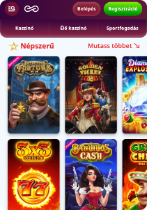 Infinity Casino mobile screen slots games